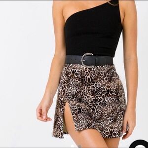 NWT Princess Polly Samira Leopard Mini Skirt